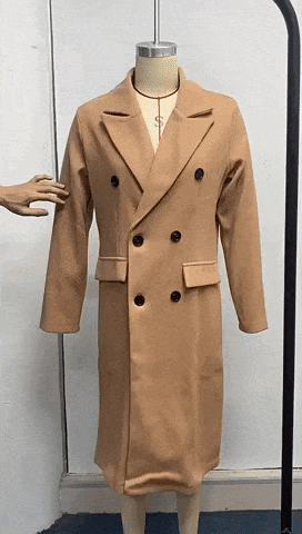 EB | Langer Mantel Eleganter Moderner Stil Ideal für den Herbst