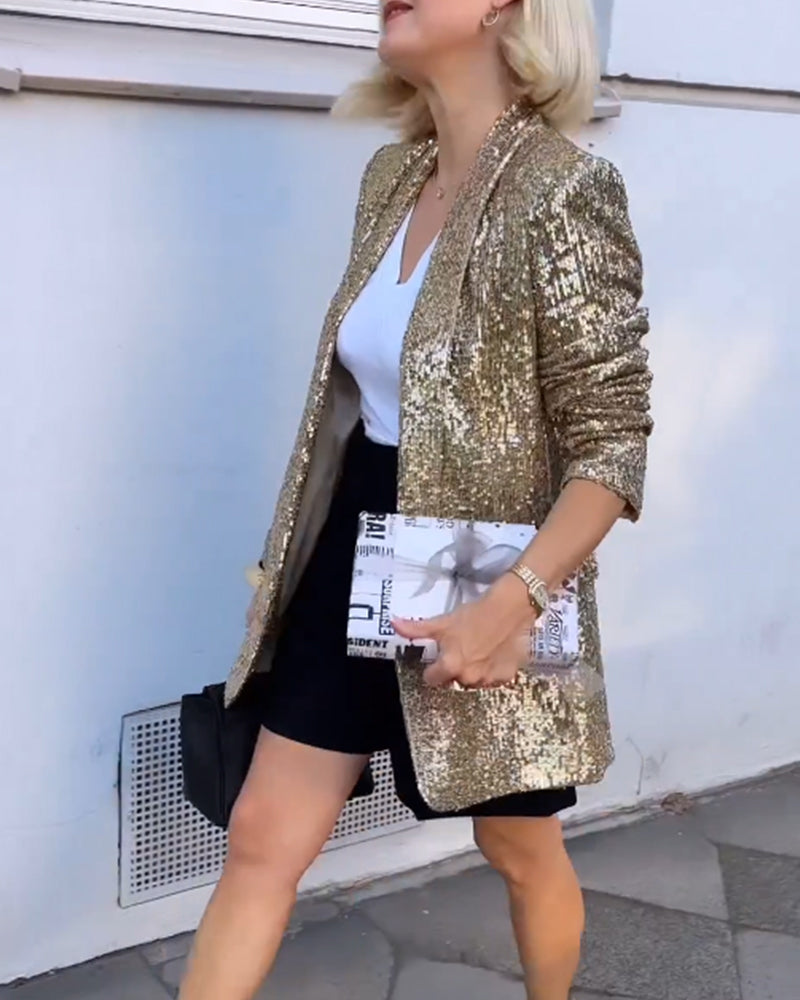 EB | Golden Glitter Jacke mit Pailletten