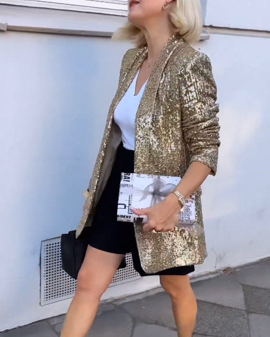 EB | Golden Glitter Jacke mit Pailletten