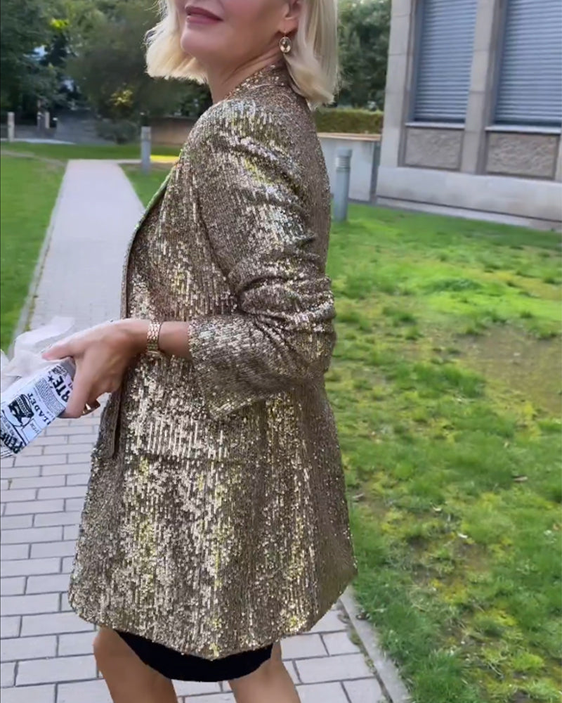 EB | Golden Glitter Jacke mit Pailletten