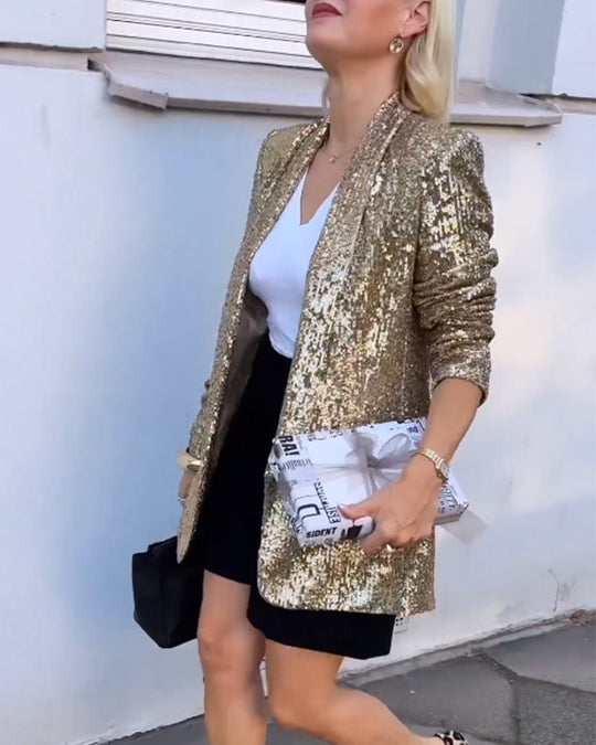 EB | Golden Glitter Jacke mit Pailletten