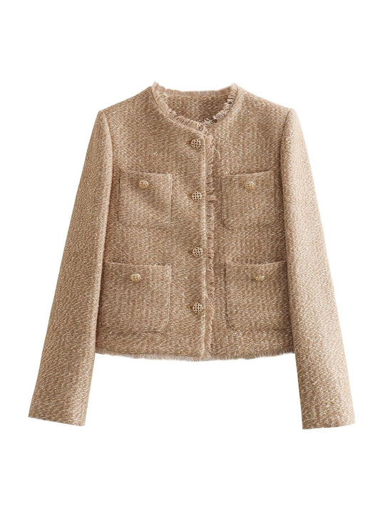 EB | Luxuriöse Goldknopf Jacke Tweed Exklusiv, Raffiniert