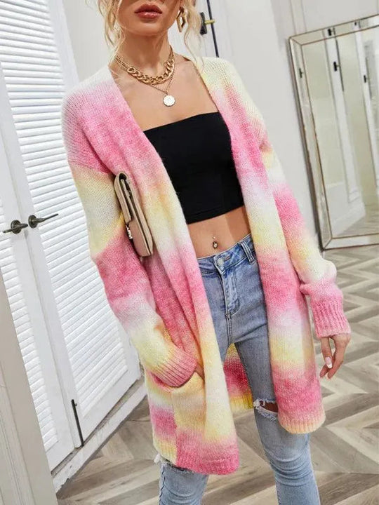 EB | Tie Dye Damen Strickjacke Pullover