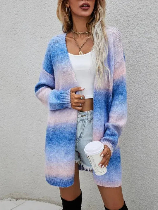 EB | Tie Dye Damen Strickjacke Pullover