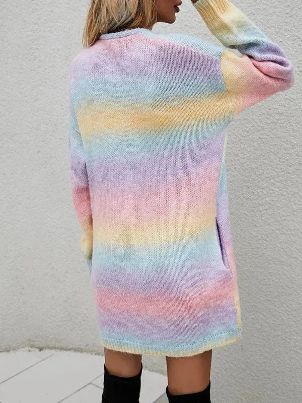 EB | Tie Dye Damen Strickjacke Pullover