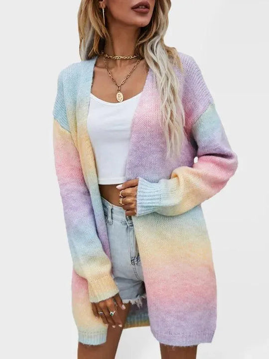 EB | Tie Dye Damen Strickjacke Pullover