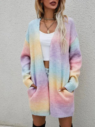 EB | Tie Dye Damen Strickjacke Pullover