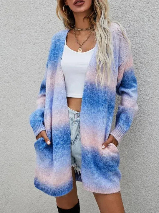 EB | Tie Dye Damen Strickjacke Pullover