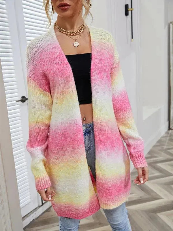 EB | Tie Dye Damen Strickjacke Pullover