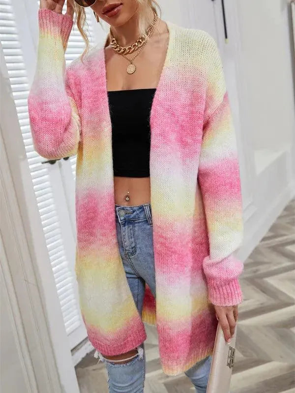 EB | Tie Dye Damen Strickjacke Pullover