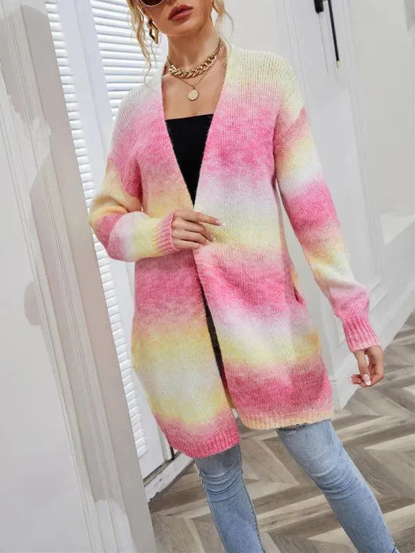 EB | Tie Dye Damen Strickjacke Pullover