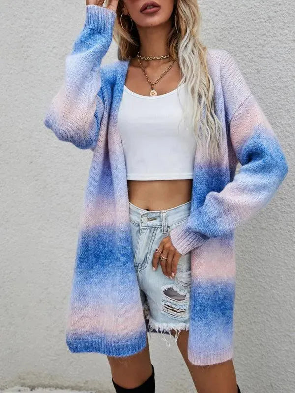 EB | Tie Dye Damen Strickjacke Pullover