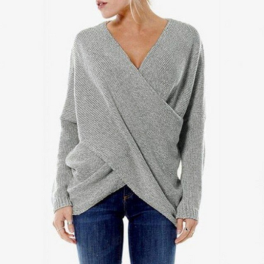 EB | Damen Kaschmirpullover mit Kreuzdetail, Herbst/Winter