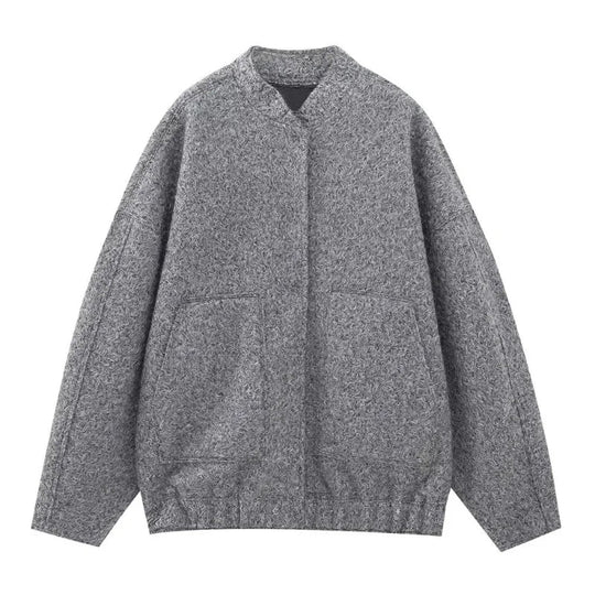 EB | Flauschige Übergroß Jacke mit Taschen