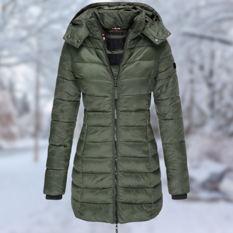 EB | Stilvolle Halblange Winterjacke Für Damen