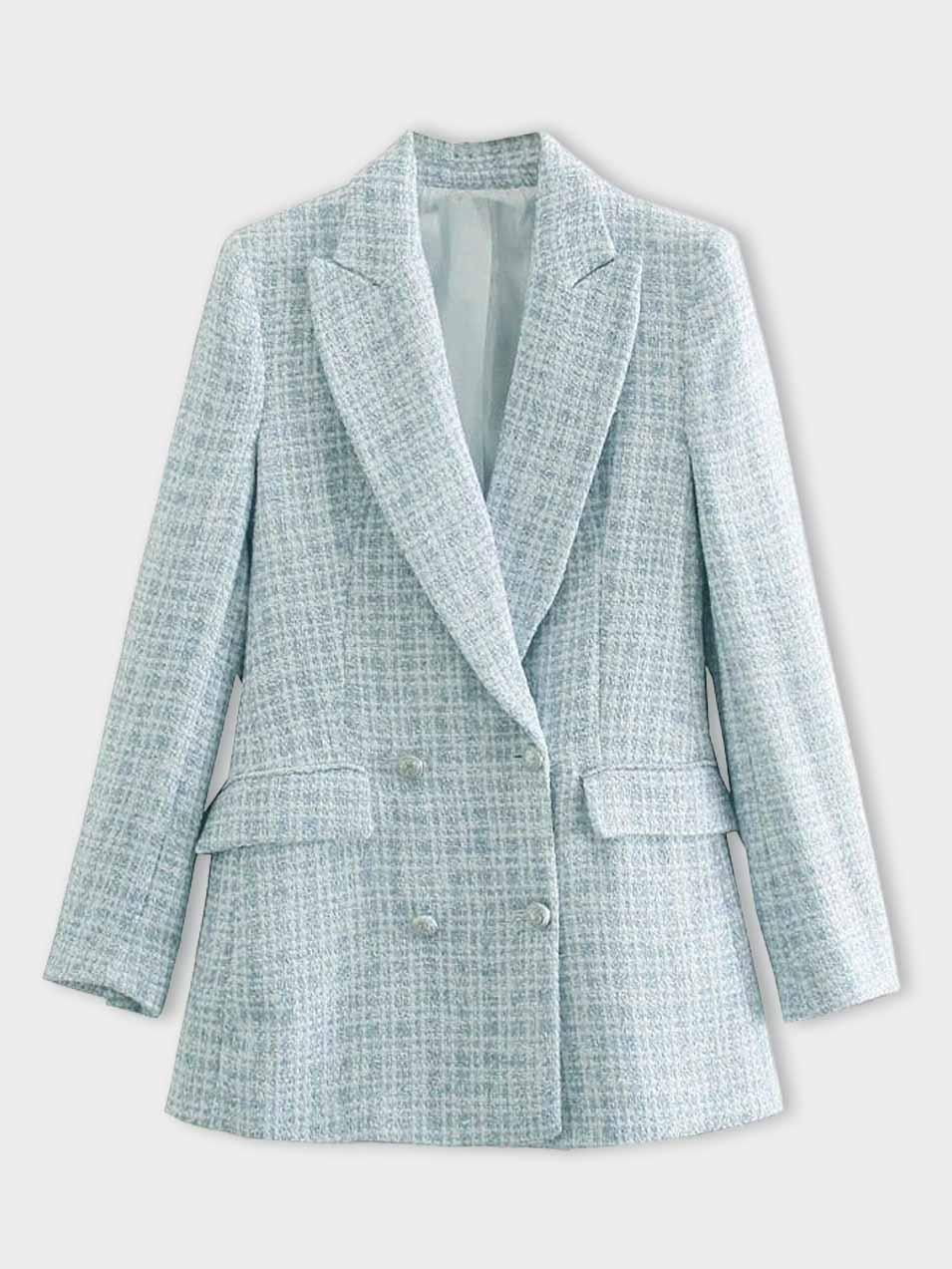 EB | Hellblauer Damen Blazer mit Knöpfen