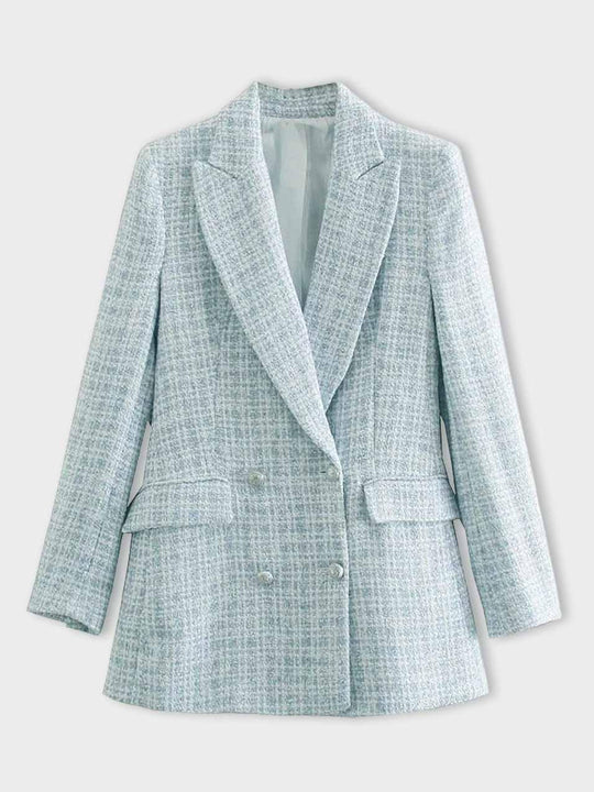 EB | Hellblauer Damen Blazer mit Knöpfen