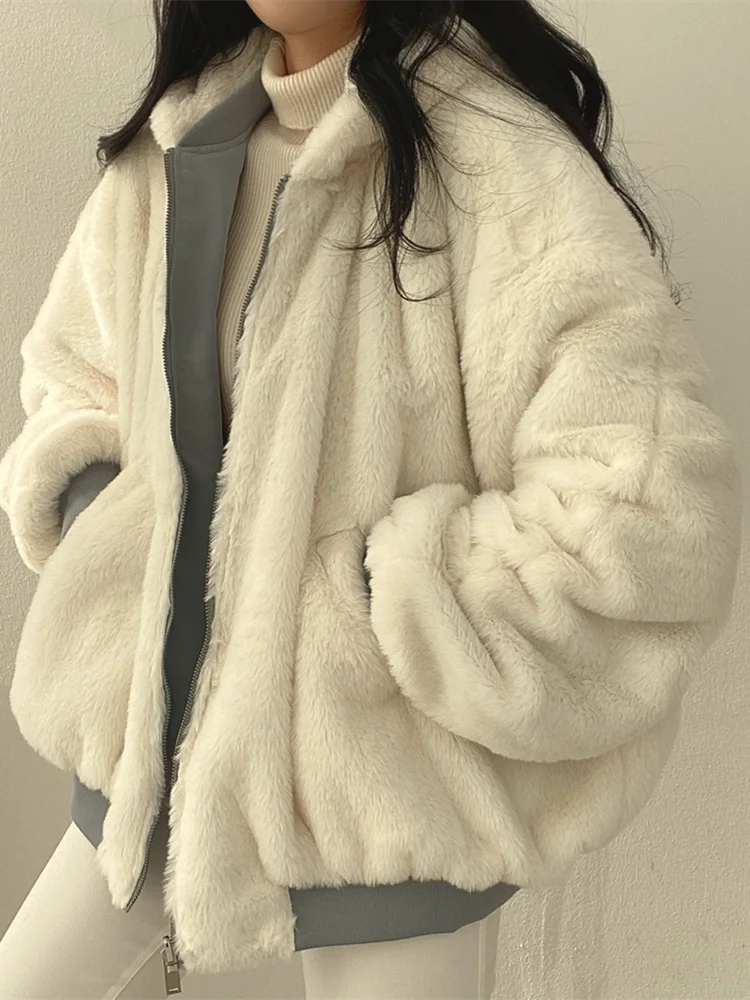 EB | Damen-Pufferjacke mit Teddy-Fleece