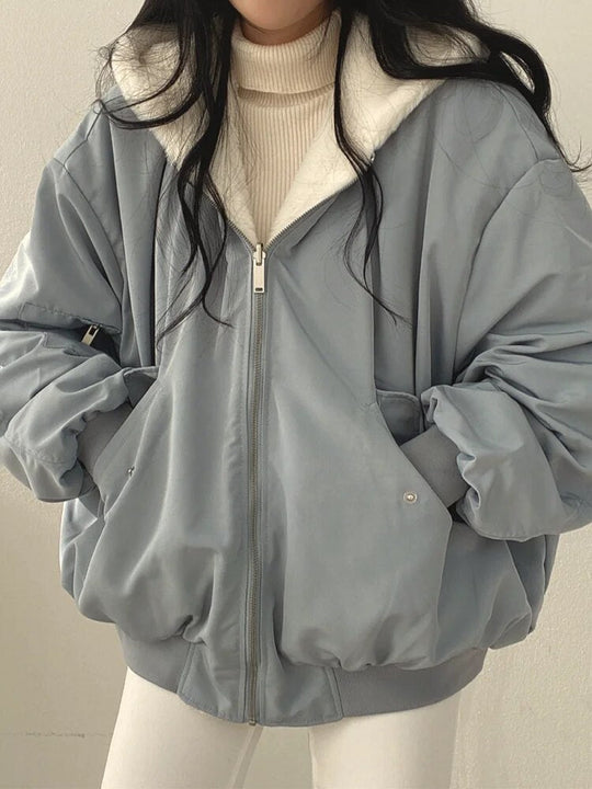 EB | Damen Pufferjacke mit Teddyfell