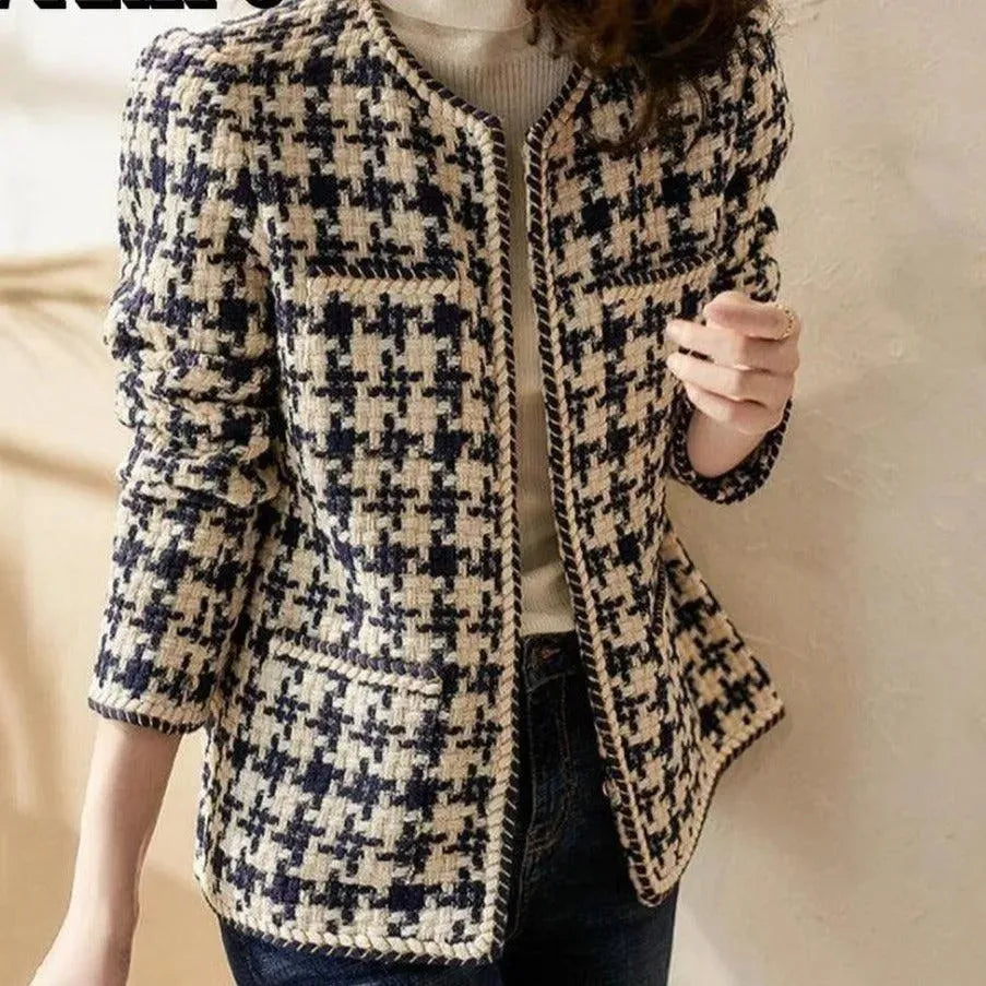 EB | Gitter Karo Tweed Jacke Damen