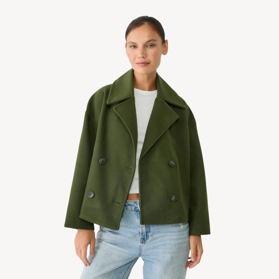 EB | Kürzerer Woll-Peacoat für Frauen