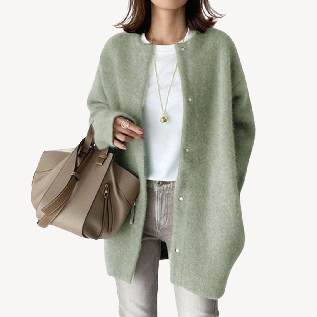 EB | Damen Knopfleiste Strickjacke