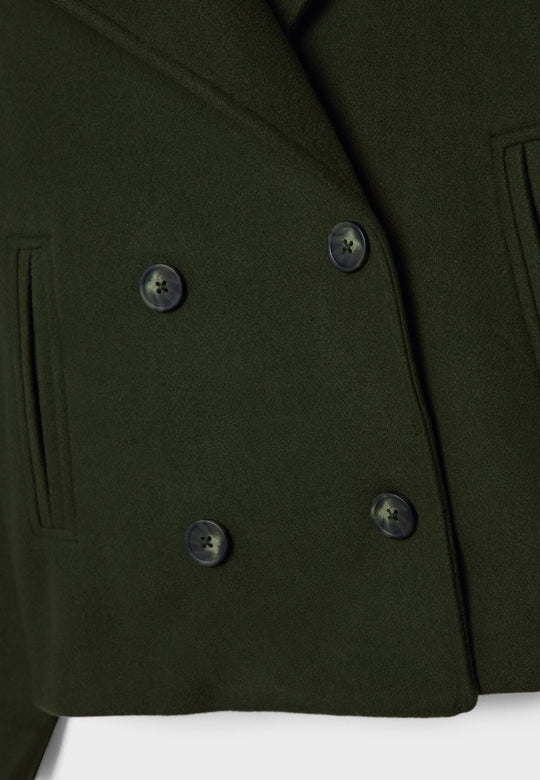 EB | Damen Kurzer Mantel Oversize Herbst Übergang