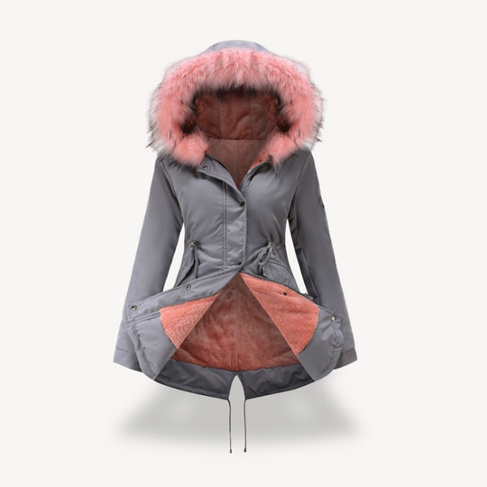 EB | Damen Kunstfell Kapuzenparka Jacke