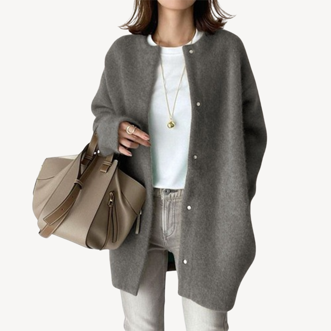 EB | Damen Knopfleiste Strickjacke