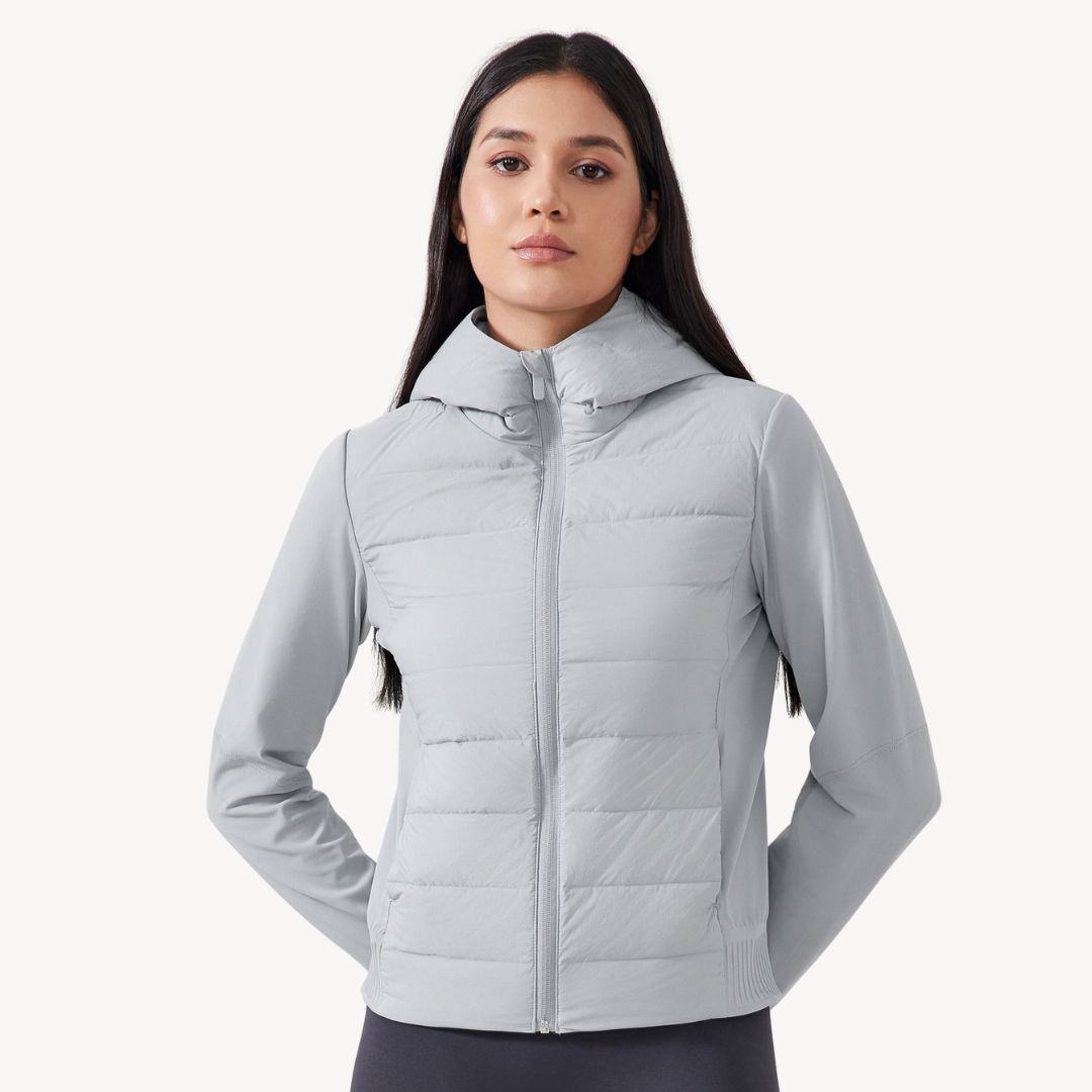 EB | Damen Hybrid Puffermantel Hoodie Jacke