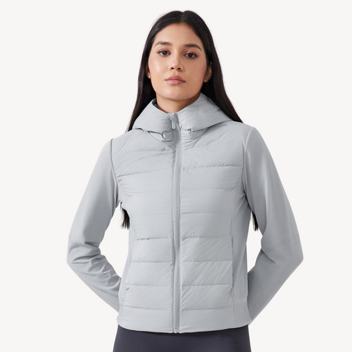 EB | Damen Hybrid Puffermantel Hoodie Jacke