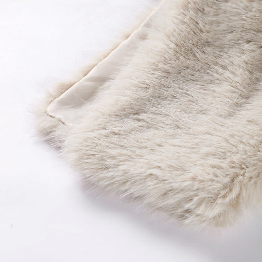 EB | Kunstfell Pullover mit Weiten Ärmeln für Damen