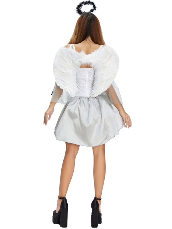 Heidi-Mode | Halloween Flügel schwarzes Engel Kostüm Erwachsene
