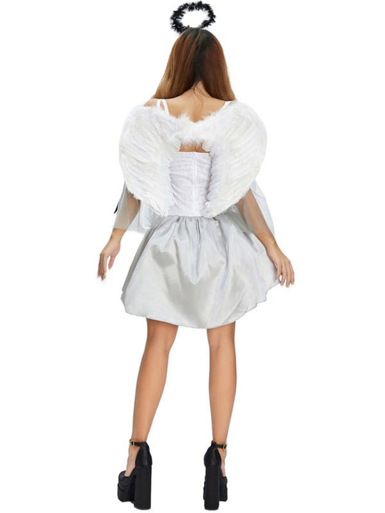 Heidi-Mode | Halloween Flügel schwarzes Engel Kostüm Erwachsene