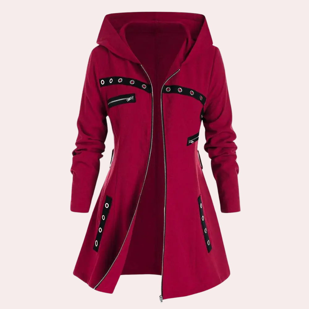 EB | Elegante Kapuzenjacke mit Reißverschluss für Damen im Herbst