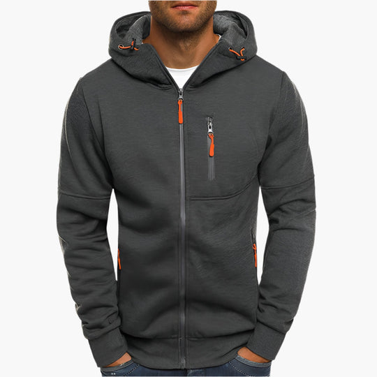 EB | Kapuzenjacke Sportlich Freizeit - Bequemer Hoodie mit Reißverschluss und Taschen