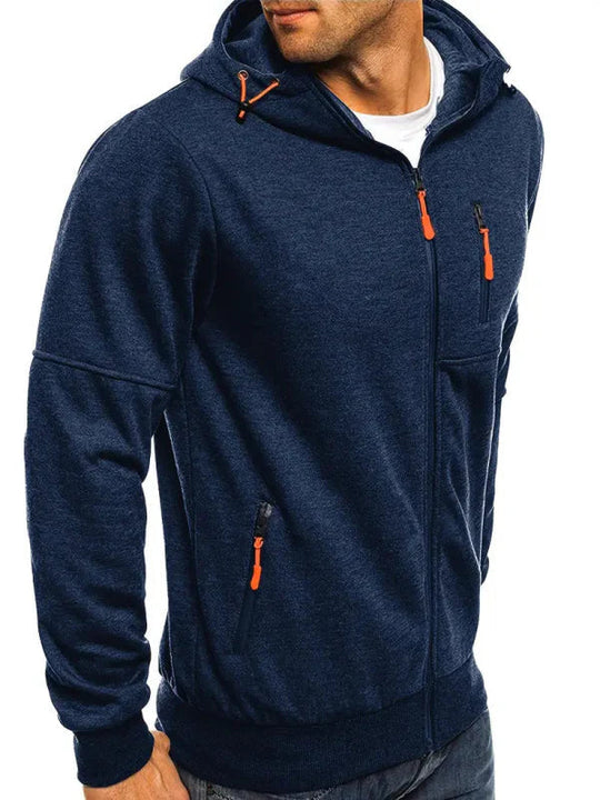 EB | Kapuzenjacke Sportlich Freizeit - Bequemer Hoodie mit Reißverschluss und Taschen