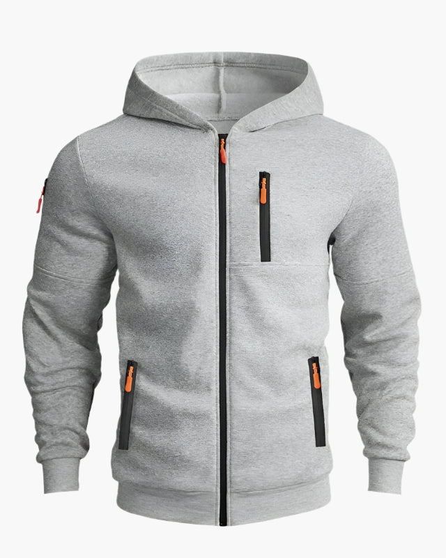 EB | Kapuzenjacke Sportlich Freizeit - Bequemer Hoodie mit Reißverschluss und Taschen