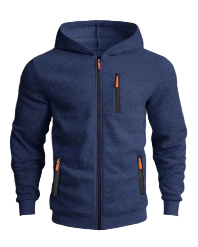 EB | Kapuzenjacke Sportlich Freizeit - Bequemer Hoodie mit Reißverschluss und Taschen