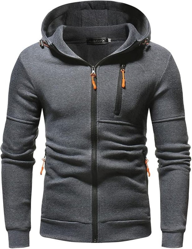 EB | Kapuzenjacke Sportlich Freizeit - Bequemer Hoodie mit Reißverschluss und Taschen