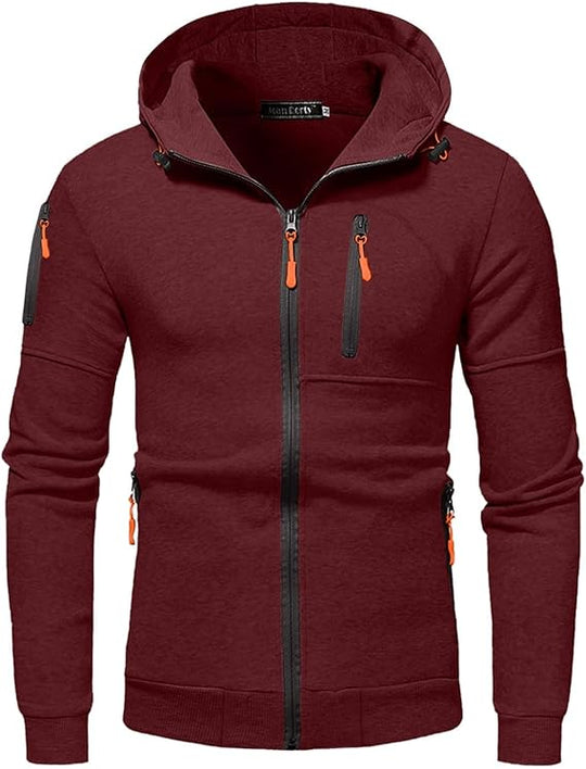 EB | Kapuzenjacke Sportlich Freizeit - Bequemer Hoodie mit Reißverschluss und Taschen