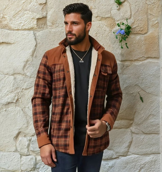 EB | Outdoor Flanelljacke Im Holzfäller-Stil mit Fleece - Freizeit- und Arbeitsjacke
