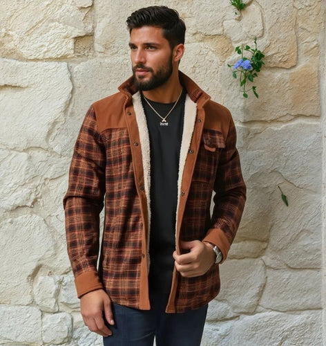 EB | Outdoor Flanelljacke Im Holzfäller-Stil mit Fleece - Freizeit- und Arbeitsjacke