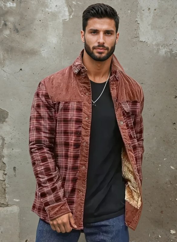 EB | Outdoor Flanelljacke Im Holzfäller-Stil mit Fleece - Freizeit- und Arbeitsjacke