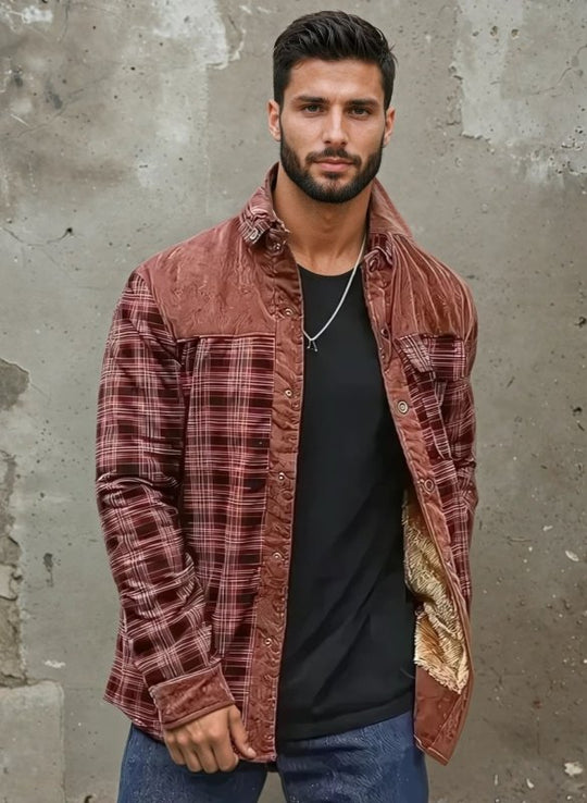 EB | Outdoor Flanelljacke Im Holzfäller-Stil mit Fleece - Freizeit- und Arbeitsjacke
