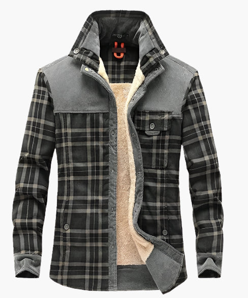 EB | Outdoor Flanelljacke Im Holzfäller-Stil mit Fleece - Freizeit- und Arbeitsjacke