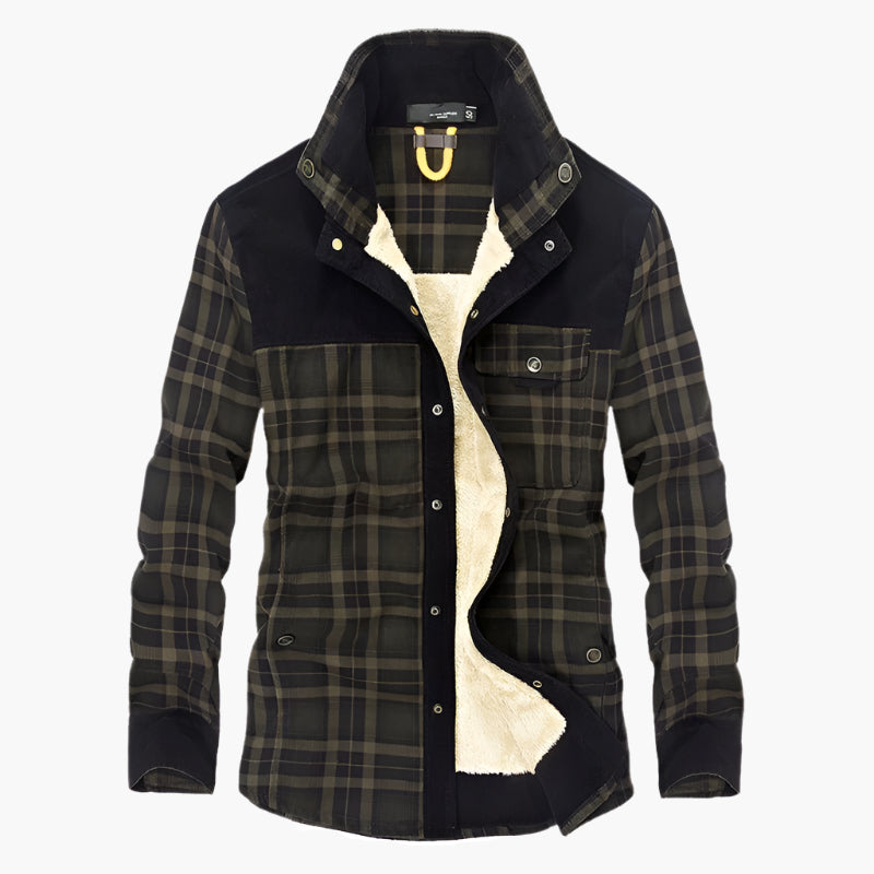 EB | Outdoor Flanelljacke Im Holzfäller-Stil mit Fleece - Freizeit- und Arbeitsjacke
