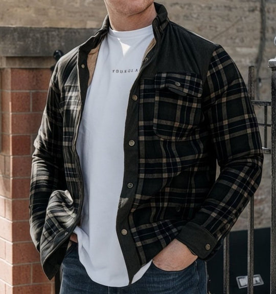 EB | Outdoor Flanelljacke Im Holzfäller-Stil mit Fleece - Freizeit- und Arbeitsjacke
