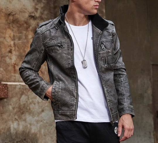 EB | Herren Slim-Fit Bikerjacke