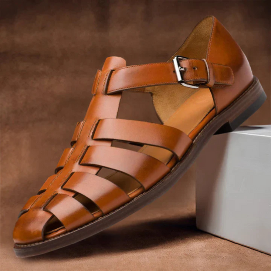 EB | Herren Bequem Sandalen Schwarz